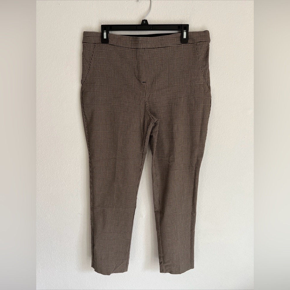 Liz Claiborne Emma Classic Plaid Pants Women Size 14  Brown